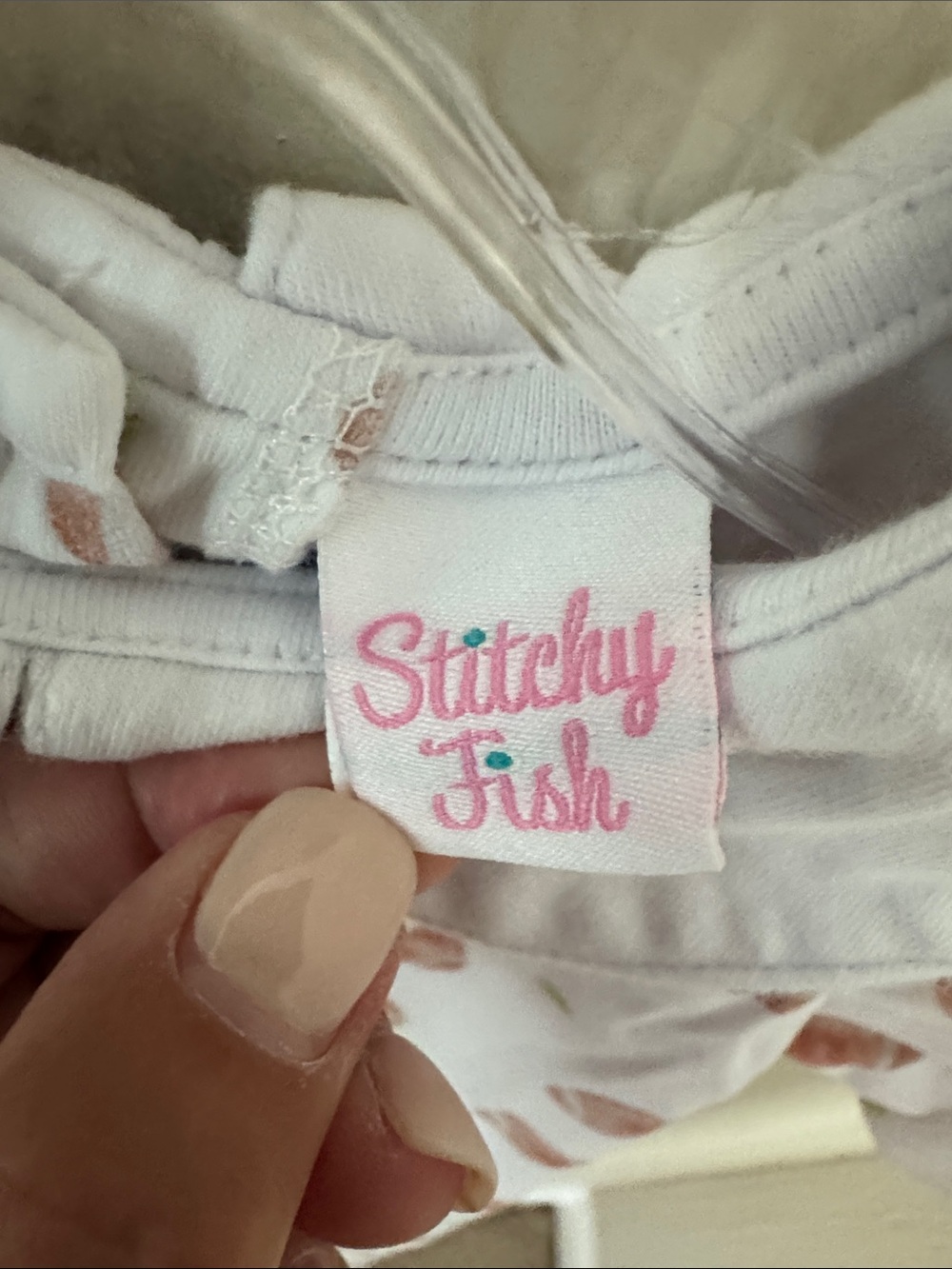 Stitchy Fish “Collegiate” White Football-Print Romper - Picture 2 of 6